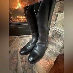 JB Hill Custom Cowboy Boots.  Black Sonoma style Women’s size 8.